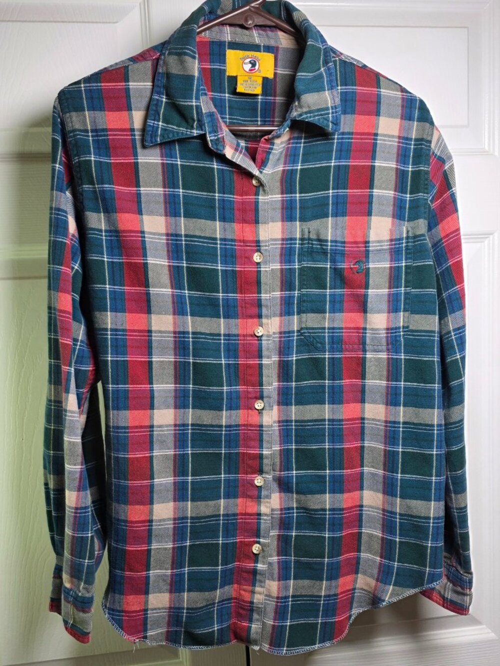 Duck Head Heritage 100% Cotton Plaid Flannel Button Down Shirt Size 12